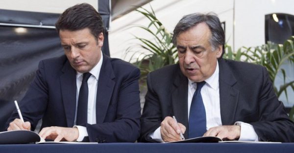 Renzi a Palermo firma il 'Patto per la città'